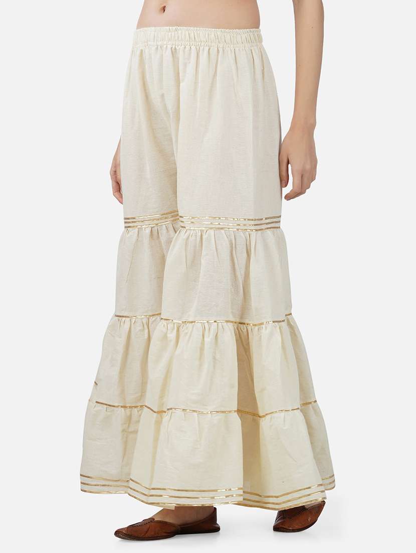 women solid with work mid rise gotta work sharara - 21966900 -  Standard Image - 2