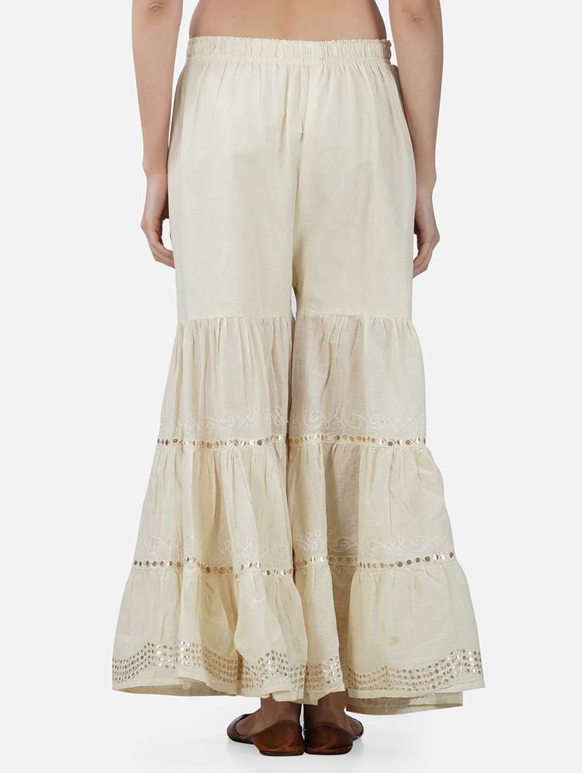 women solid with work mid rise gotta work sharara - 21966902 -  Standard Image - 2