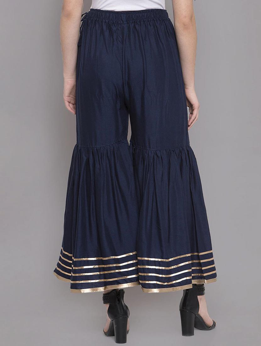 women solid with work mid rise gotta work sharara - 21966907 -  Standard Image - 2