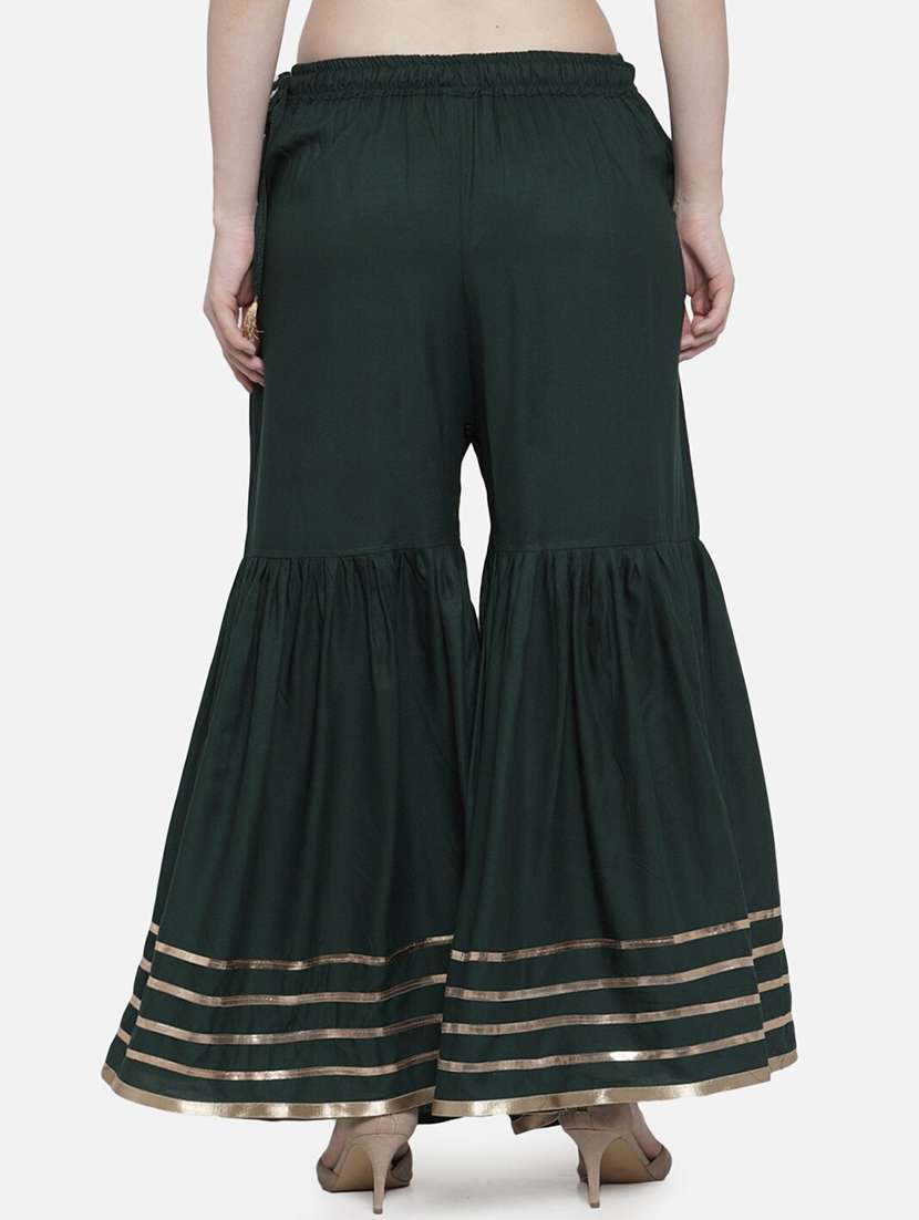 women solid with work mid rise gotta work sharara - 21966911 -  Standard Image - 2