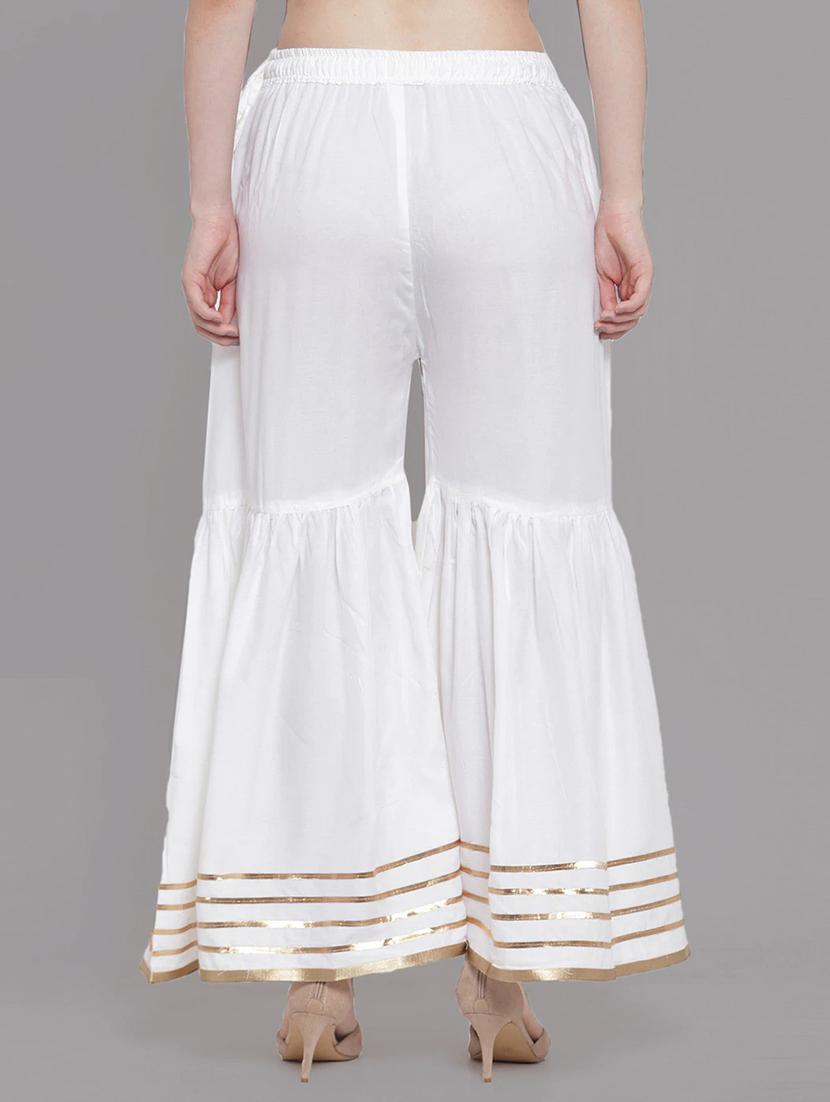 women solid with work mid rise gotta work sharara - 21966926 -  Standard Image - 2