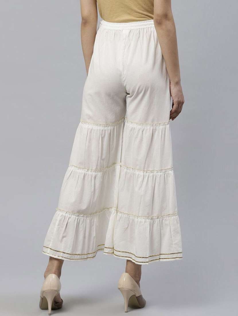 women solid with work mid rise gotta work sharara - 21966930 -  Standard Image - 2