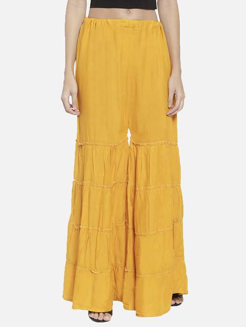 women solid mid rise sharara - 21966934 -  Standard Image - 0