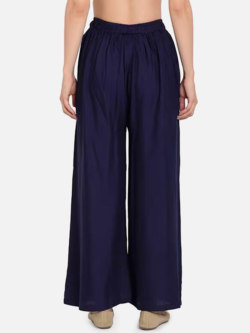 women pack of 2 solid flared palazzo - 21966947 - Standard Image - 2
