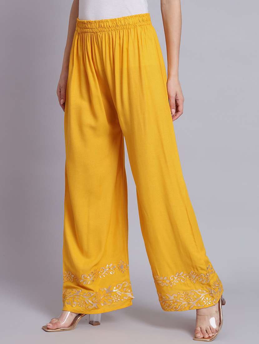 women printed mid rise stright palazzo - 21966956 -  Standard Image - 2