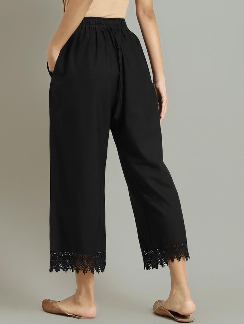 women printed mid rise straight palazzo - 21966961 - Standard Image - 2