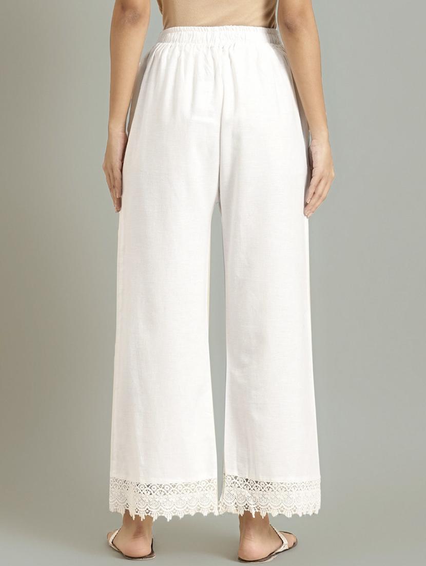 women solid high rise straight palazzo - 21966962 -  Standard Image - 2