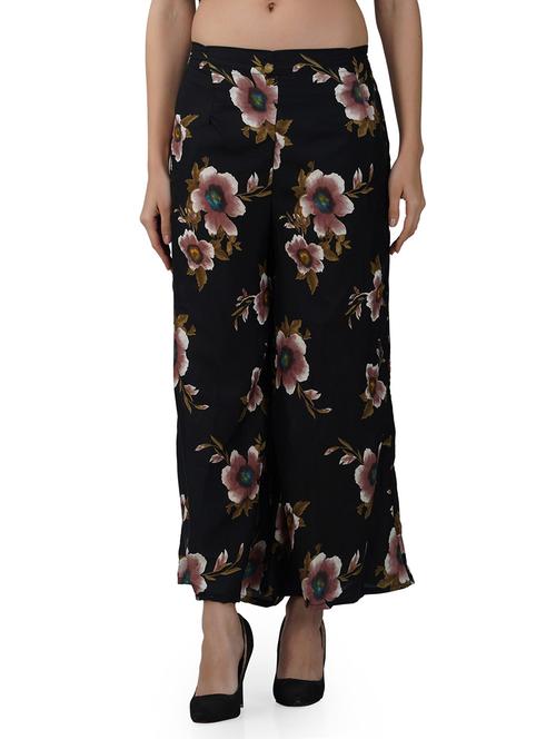 women floral print mid rise flared palazzo - 21966969 -  Standard Image - 0
