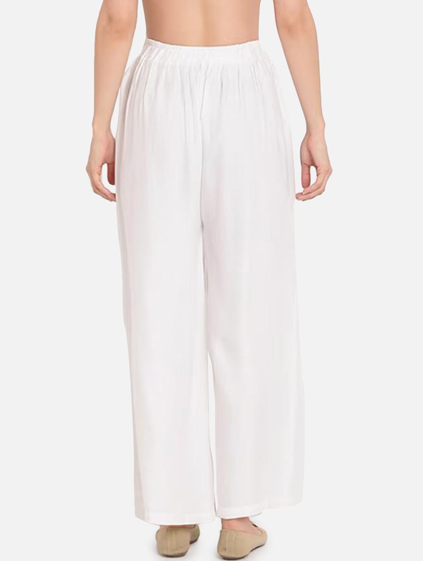women solid high rise flared palazzo - 21966987 -  Standard Image - 2