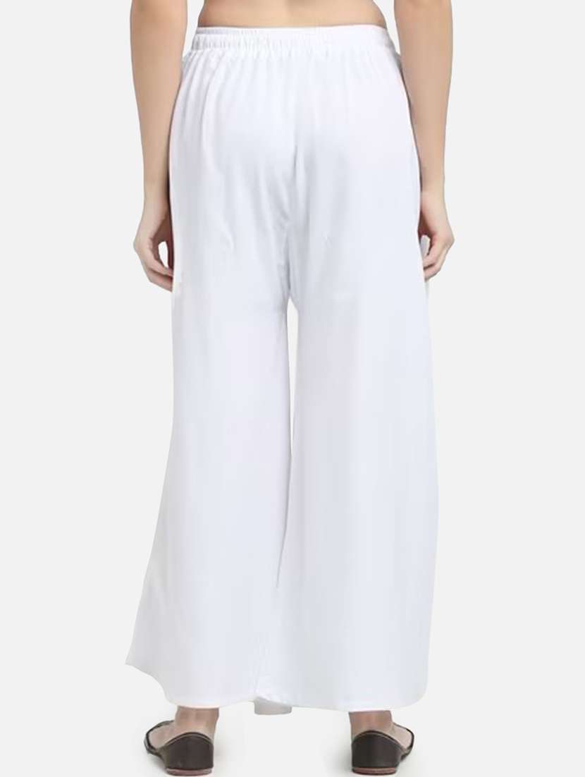 women solid high rise flared palazzo - 21966988 -  Standard Image - 2