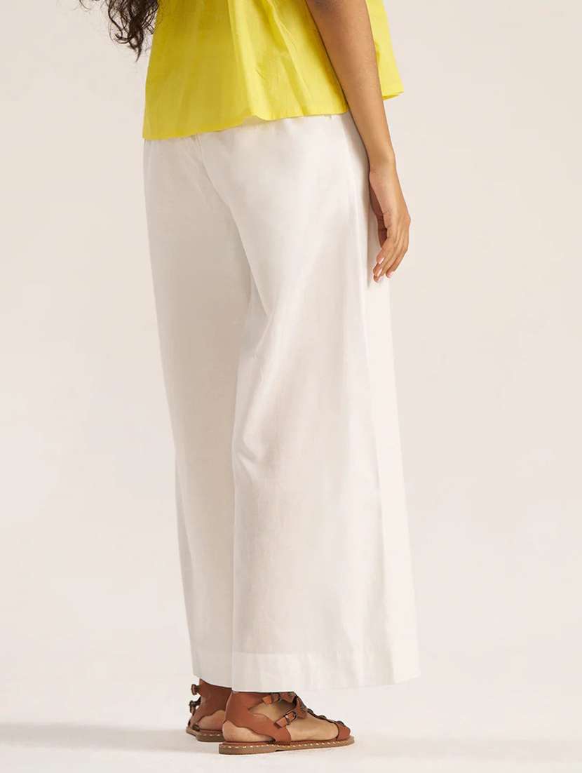 women solid high rise flared palazzo - 21966989 -  Standard Image - 2