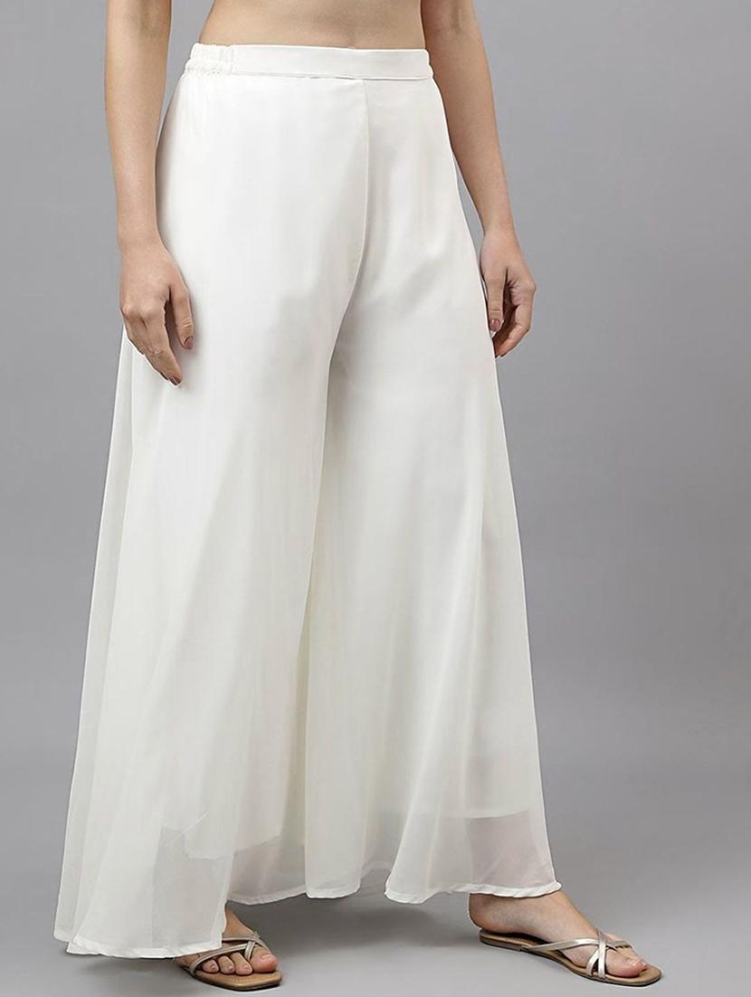 women solid mid irse flared palazzo - 21966994 -  Standard Image - 2