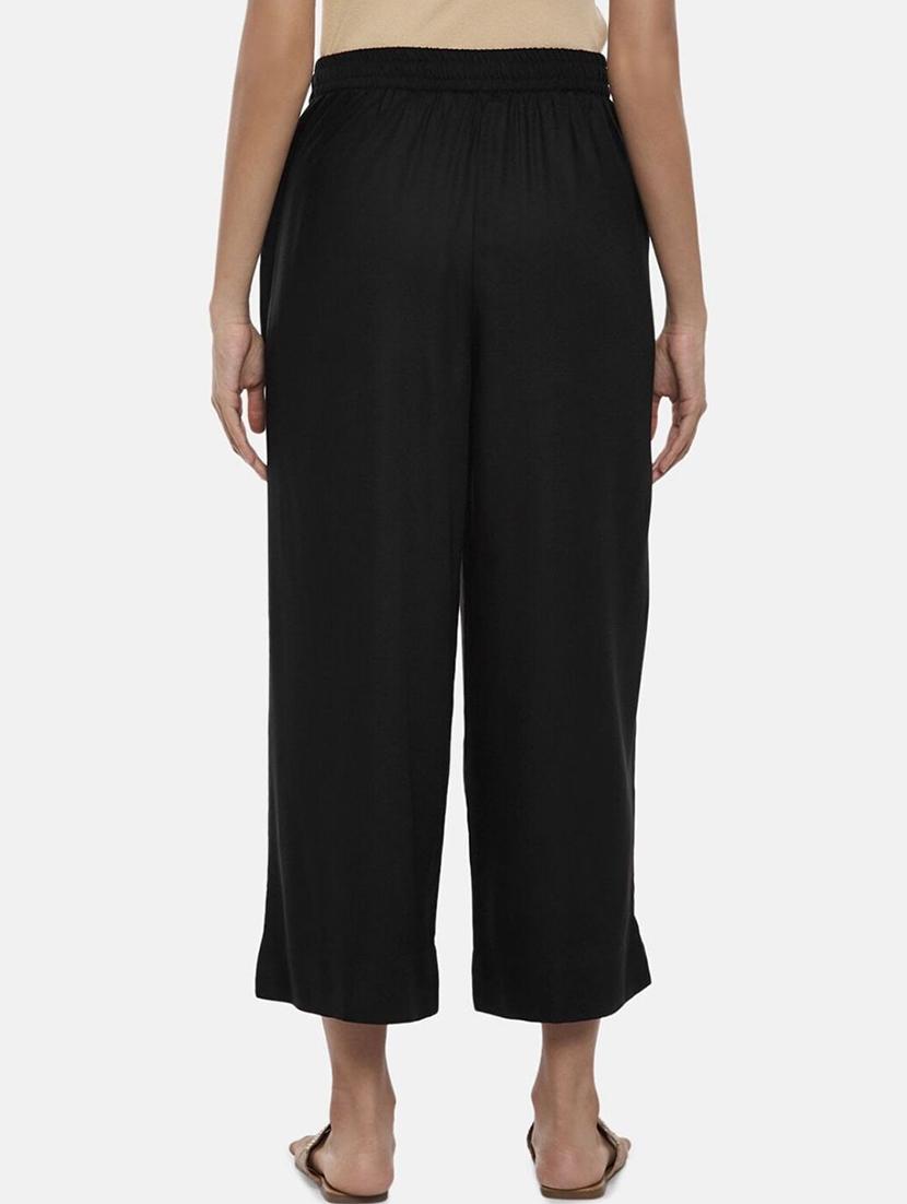 women solid mid rise straight palazzo - 21966996 - Standard Image - 2