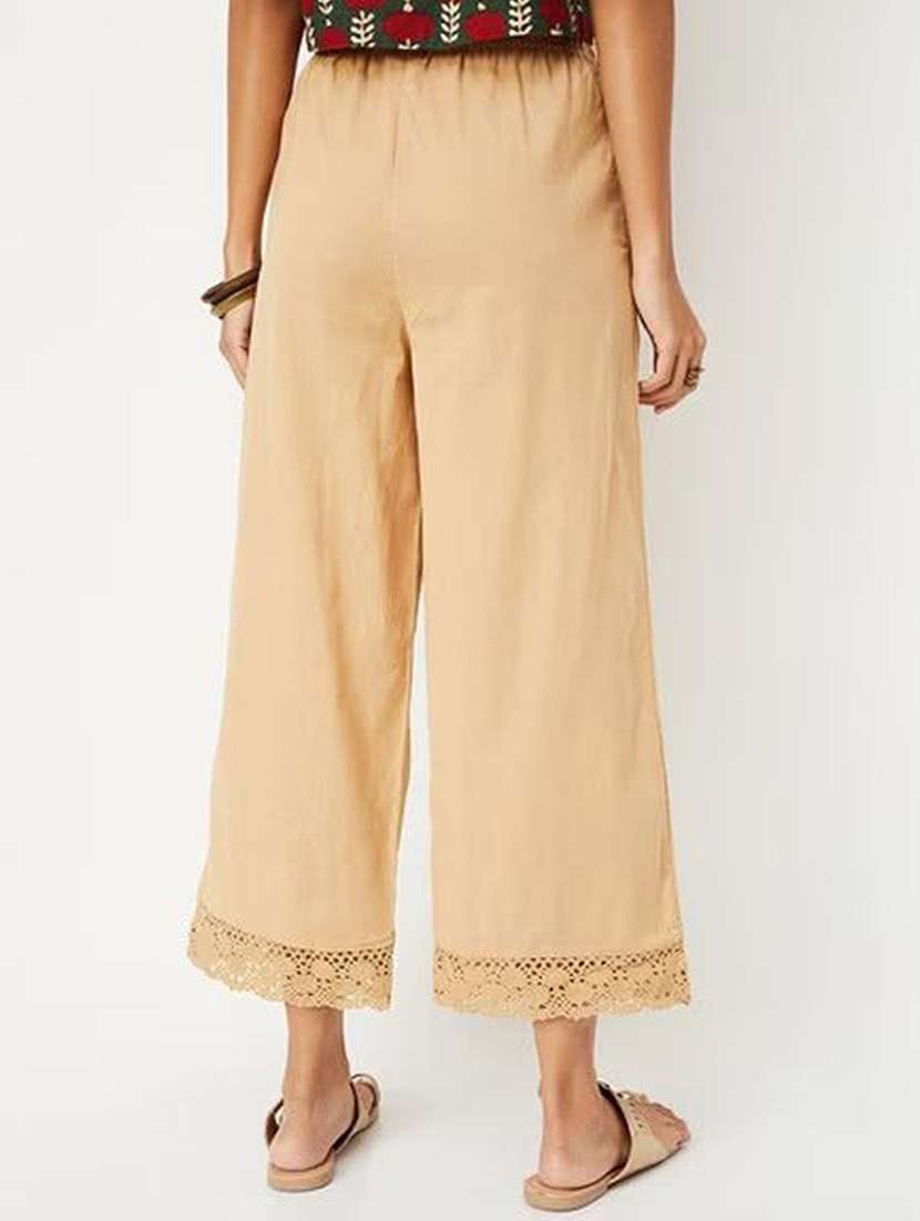 women solid high rise flared palazzo - 21967001 -  Standard Image - 2