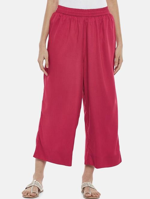 women solid high rise straight palazzo - 21967003 -  Standard Image - 0