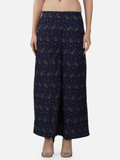 women printed low rise striaght palazzo - 21967007 -  Standard Image - 0