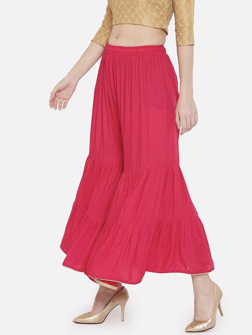 women solid mid rise sharara - 21967019 -  Standard Image - 2