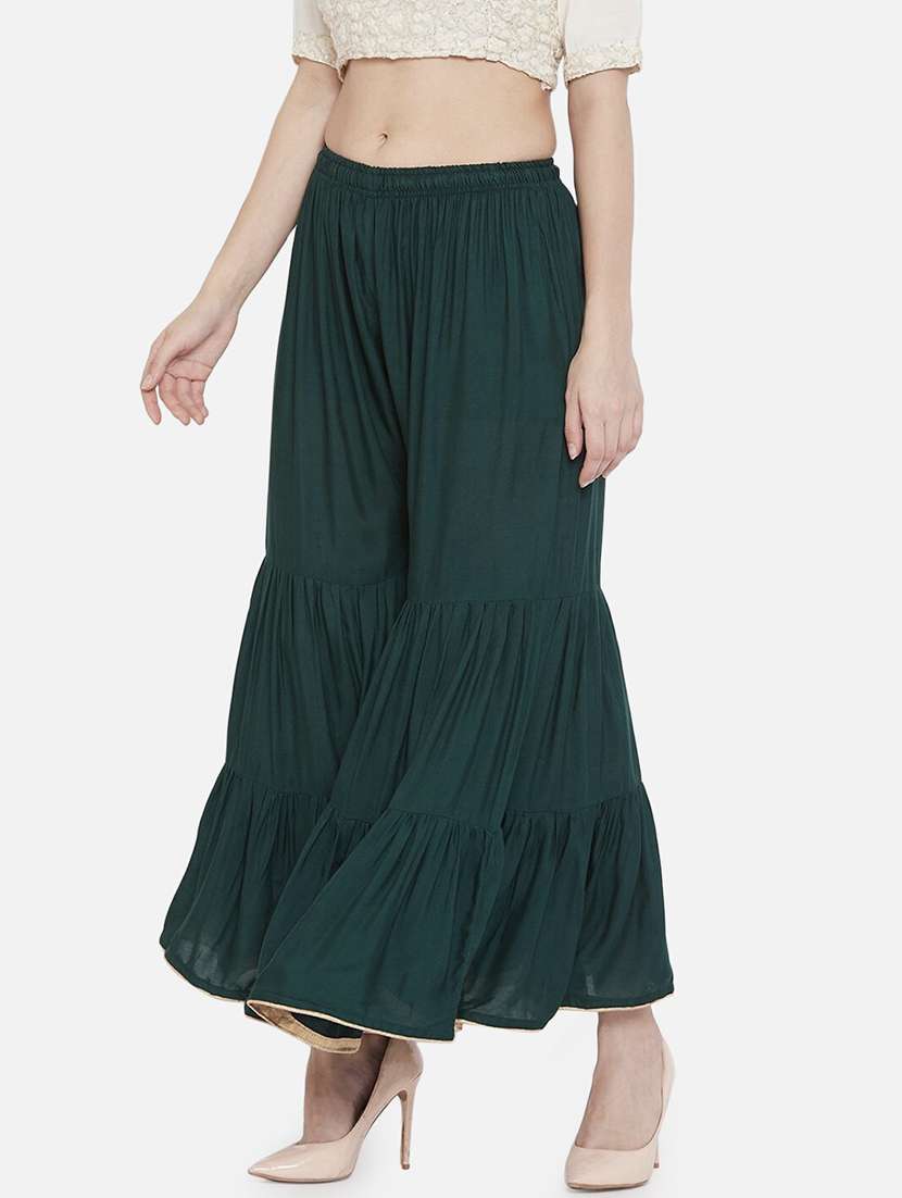 tiered sharara green - 21967020 -  Standard Image - 2