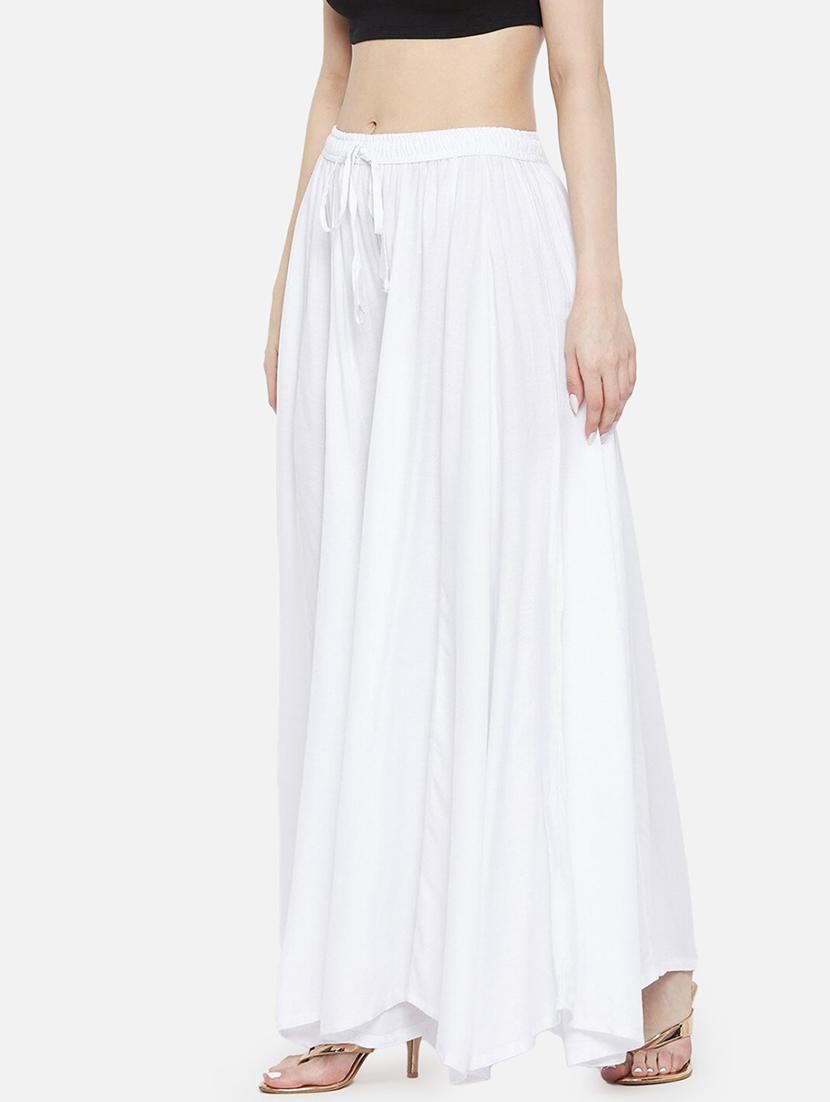 women solid mid rise flatred palazzo - 21967028 - Standard Image - 2