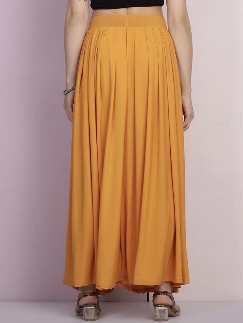 women solid mid rise flared palazzo - 21967048 - Standard Image - 2