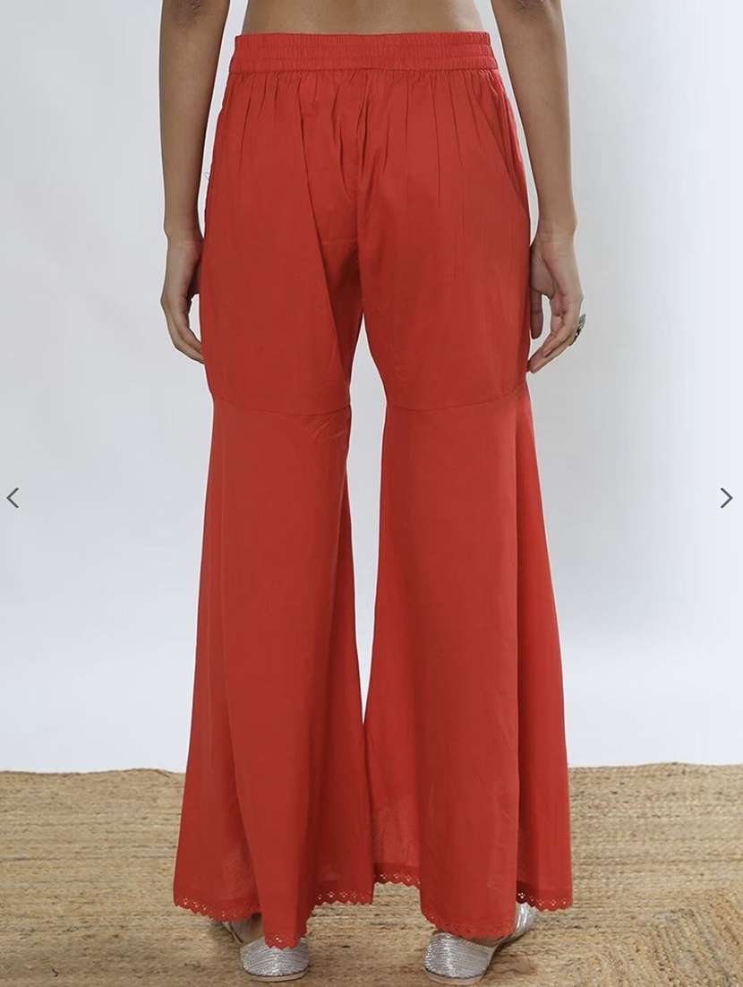 women red solid mid rise sharara - 21967056 -  Standard Image - 2