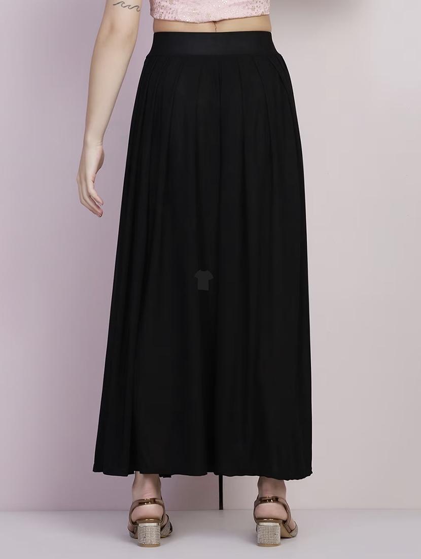 women solid mid rise flared palazzo - 21967058 - Standard Image - 2