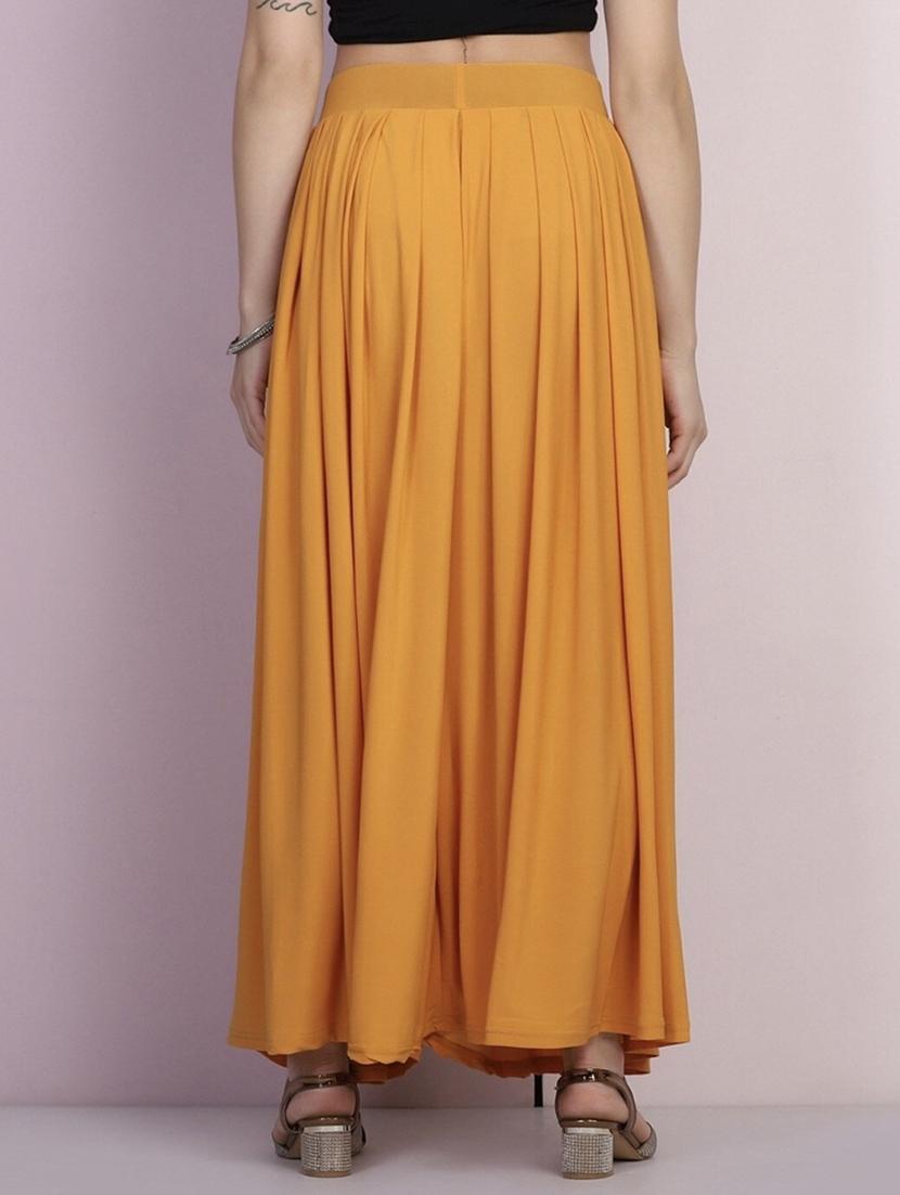women solid mid rise flared palazzo - 21967060 - Standard Image - 2