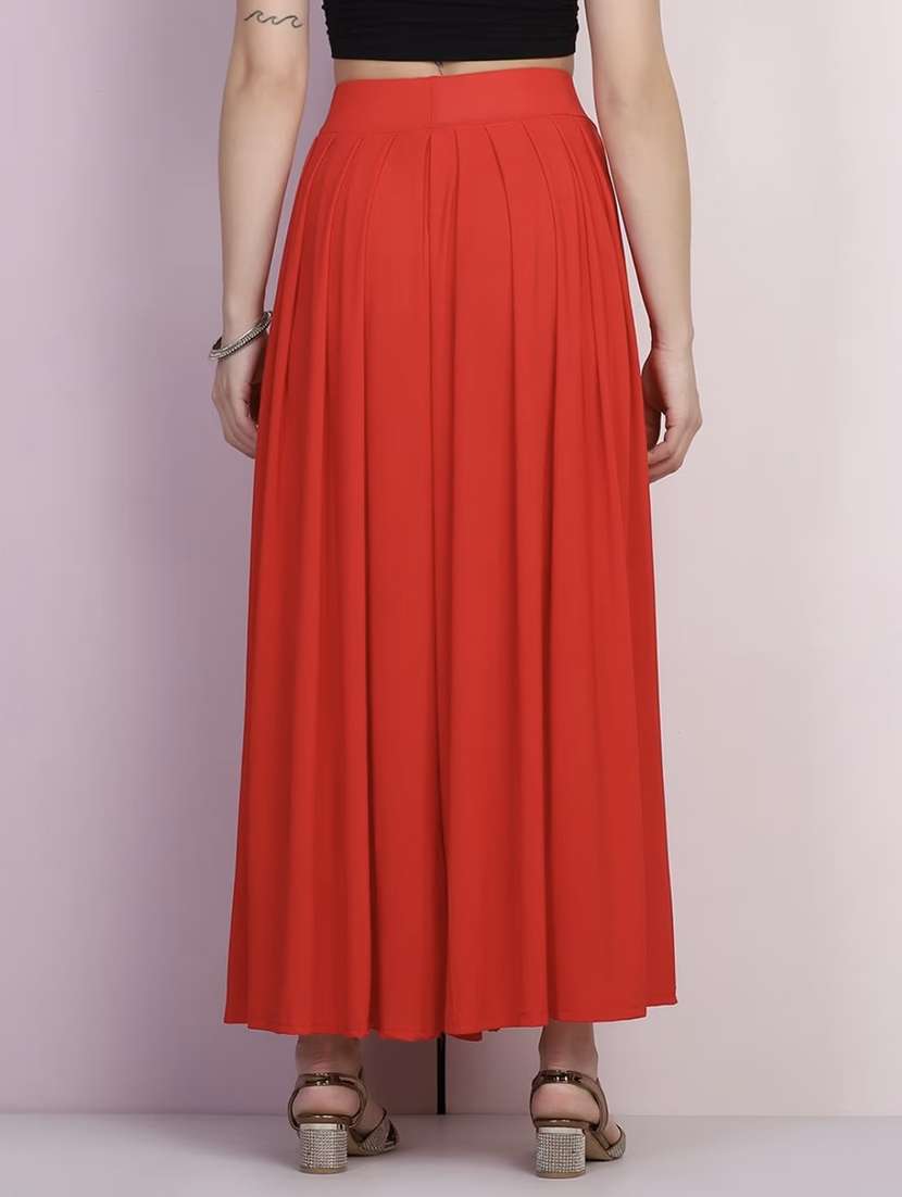 women solid mid rise flared palazzo - 21967062 -  Standard Image - 2