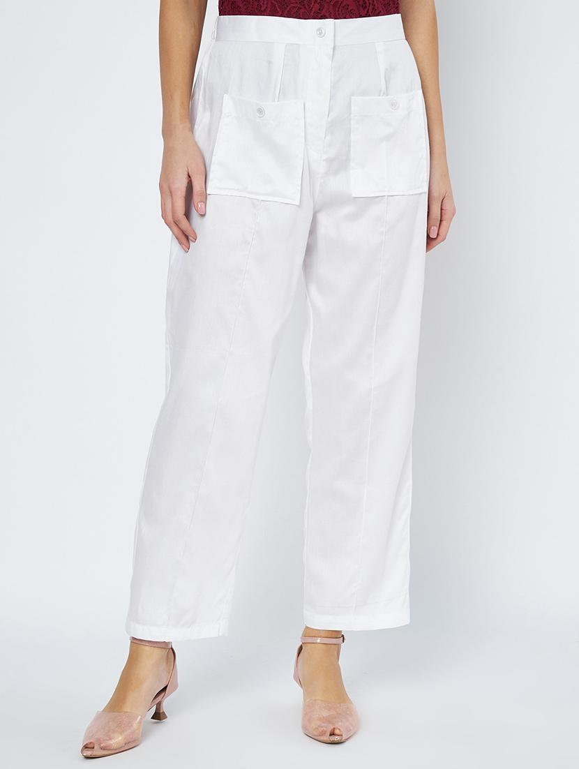white cotton trousers - 21967066 - Zoom Image - 0