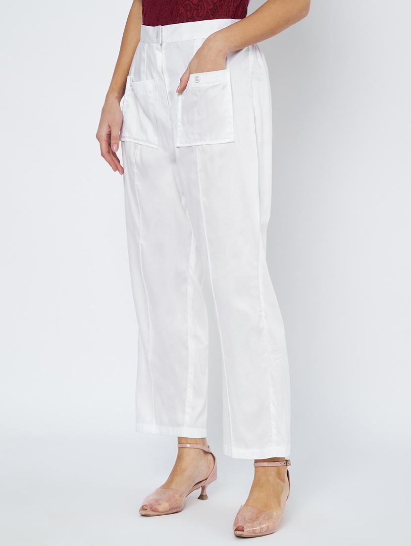 white cotton trousers - 21967066 - Standard Image - 2