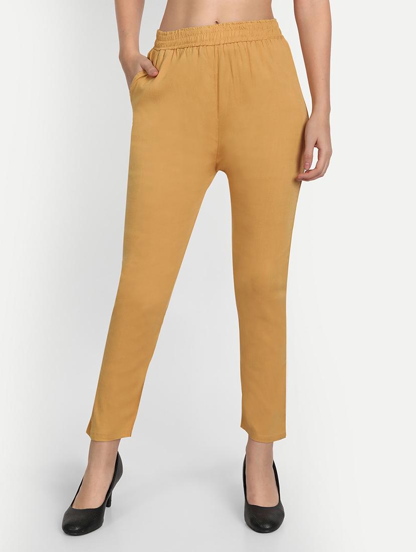 women solid slim fit cigarette trouser - 21967085 -  Zoom Image - 0