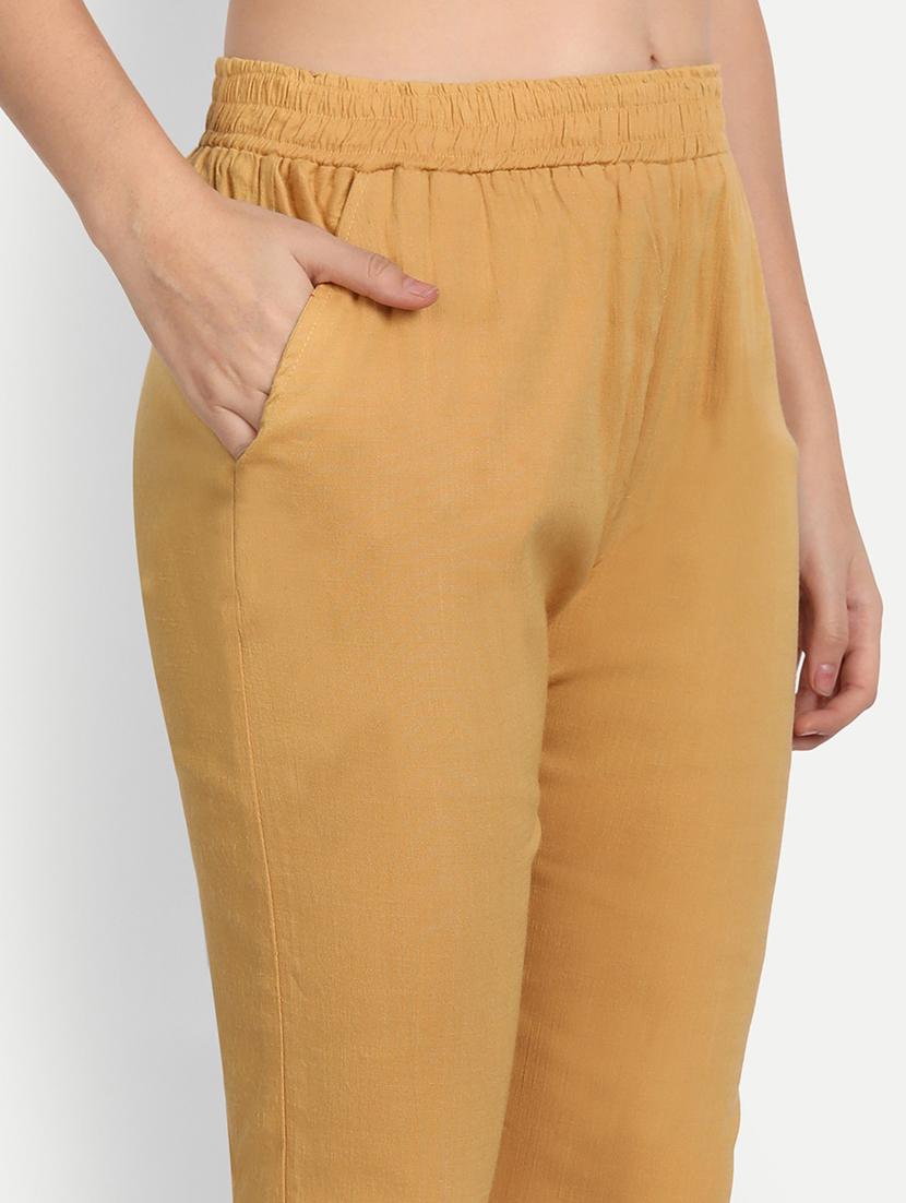 women solid slim fit cigarette trouser - 21967085 - Standard Image - 2