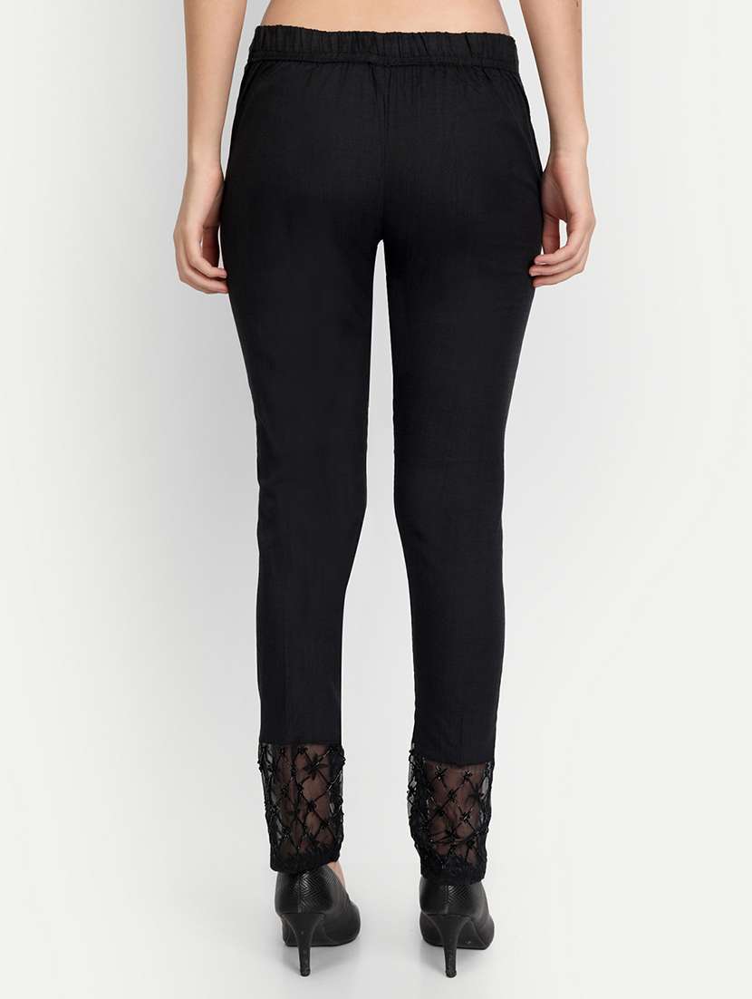 women solid regular fit tapered pant  - 21967087 -  Standard Image - 2