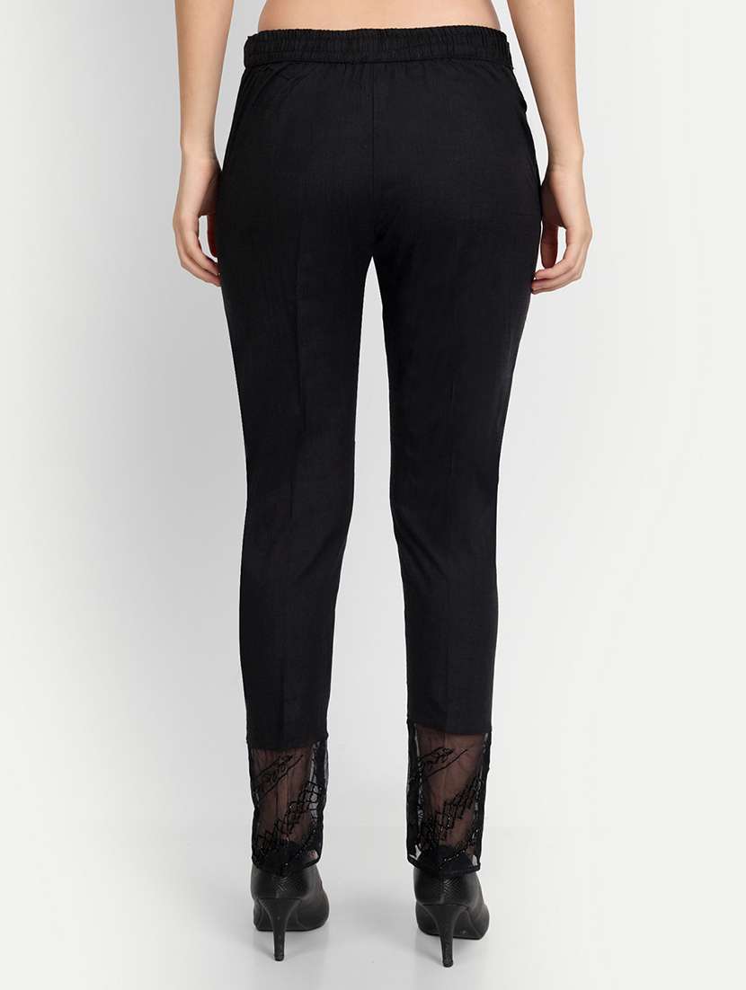 women solid regular fit tapered pant  - 21967093 -  Standard Image - 2