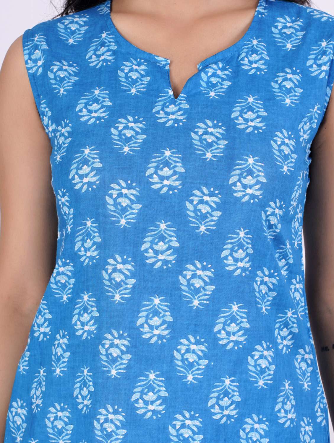 women printed sleeveless nightwear short set - 21967150 - Standard Image - 2
