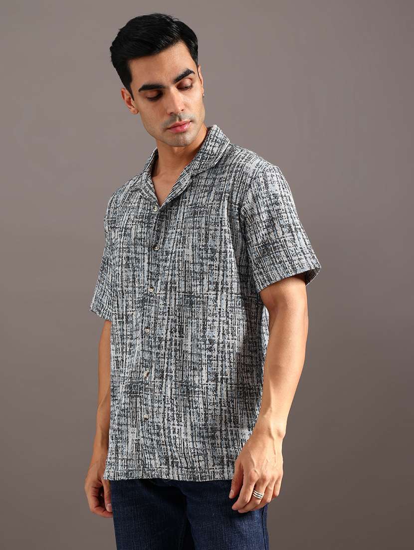 men self design short sleeve regular fit casual shirt - 21967787 -  Standard Image - 2