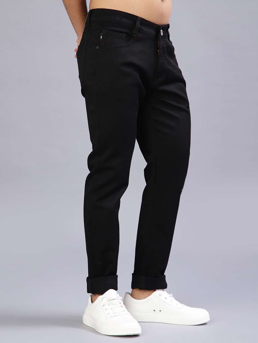 men plain mid rise full length jeans - 21967819 -  Standard Image - 2