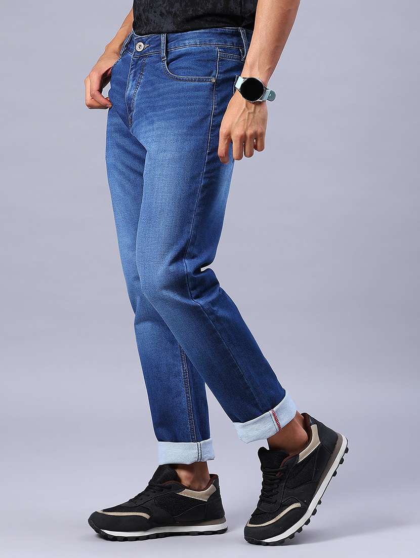 men washed mid rise full length jeans - 21967820 -  Standard Image - 2