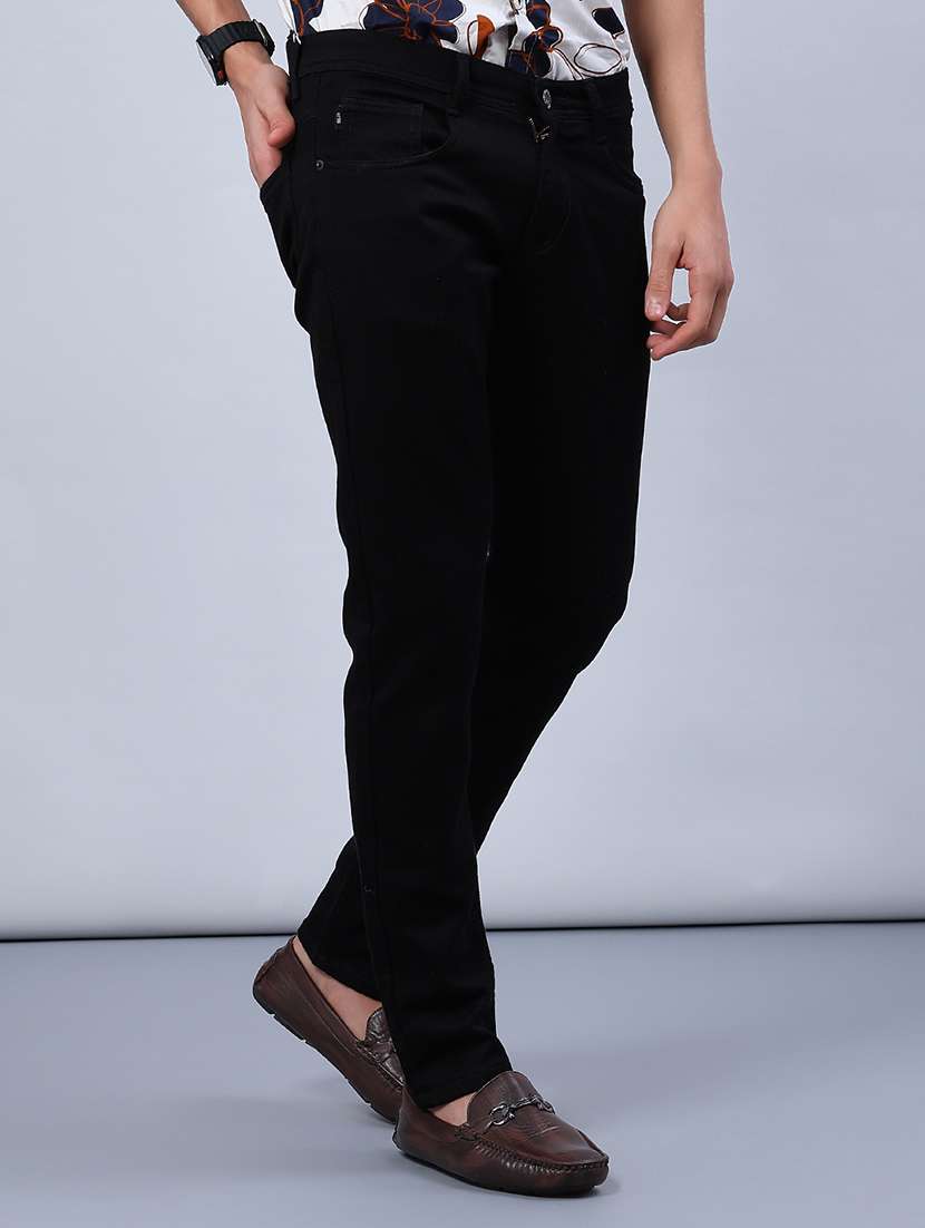 men plain mid rise full length jeans - 21967821 -  Standard Image - 2