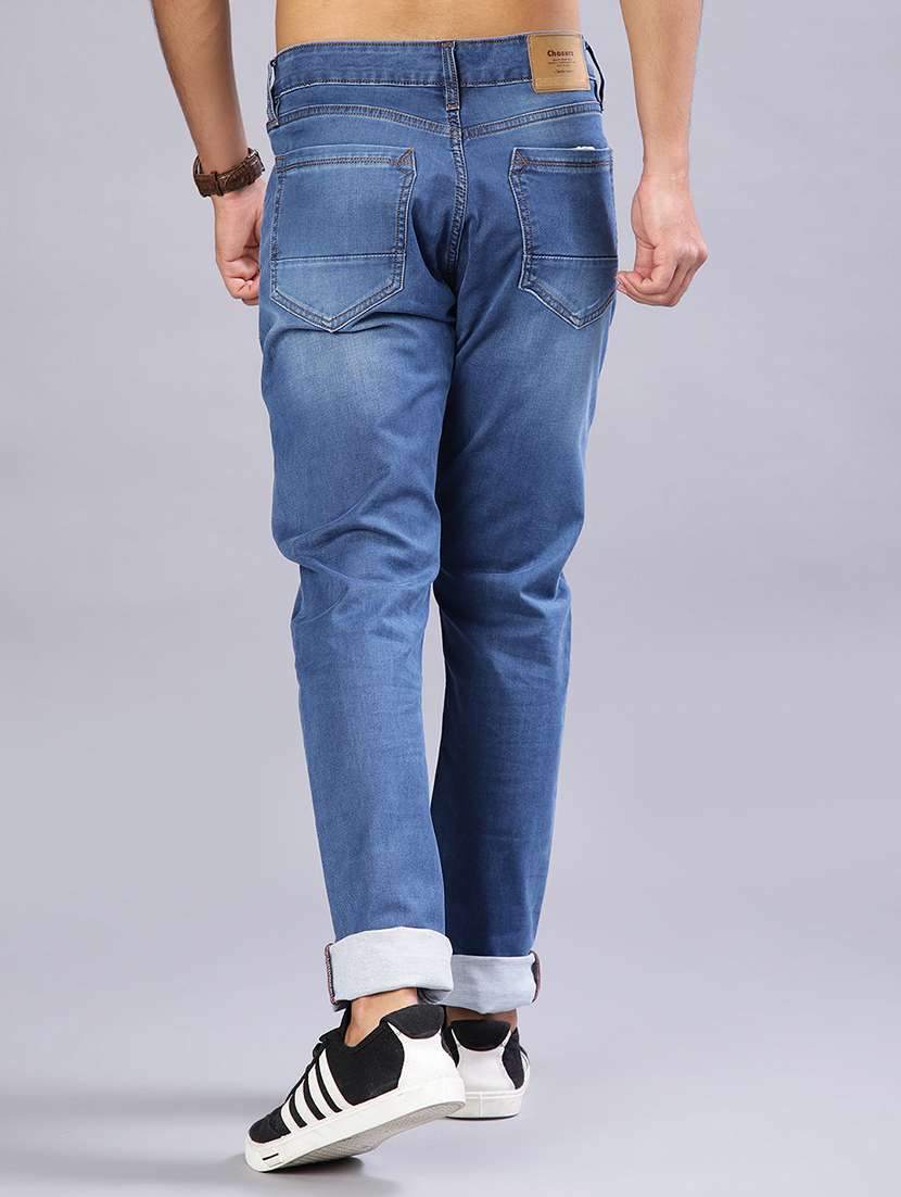 men solid mid rise slim fit jeans - 21967824 -  Standard Image - 2