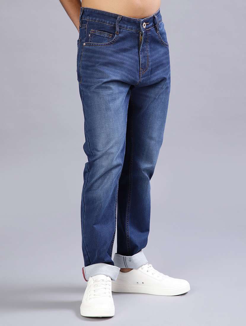men solid mid rise slim fit jeans - 21967825 -  Standard Image - 2