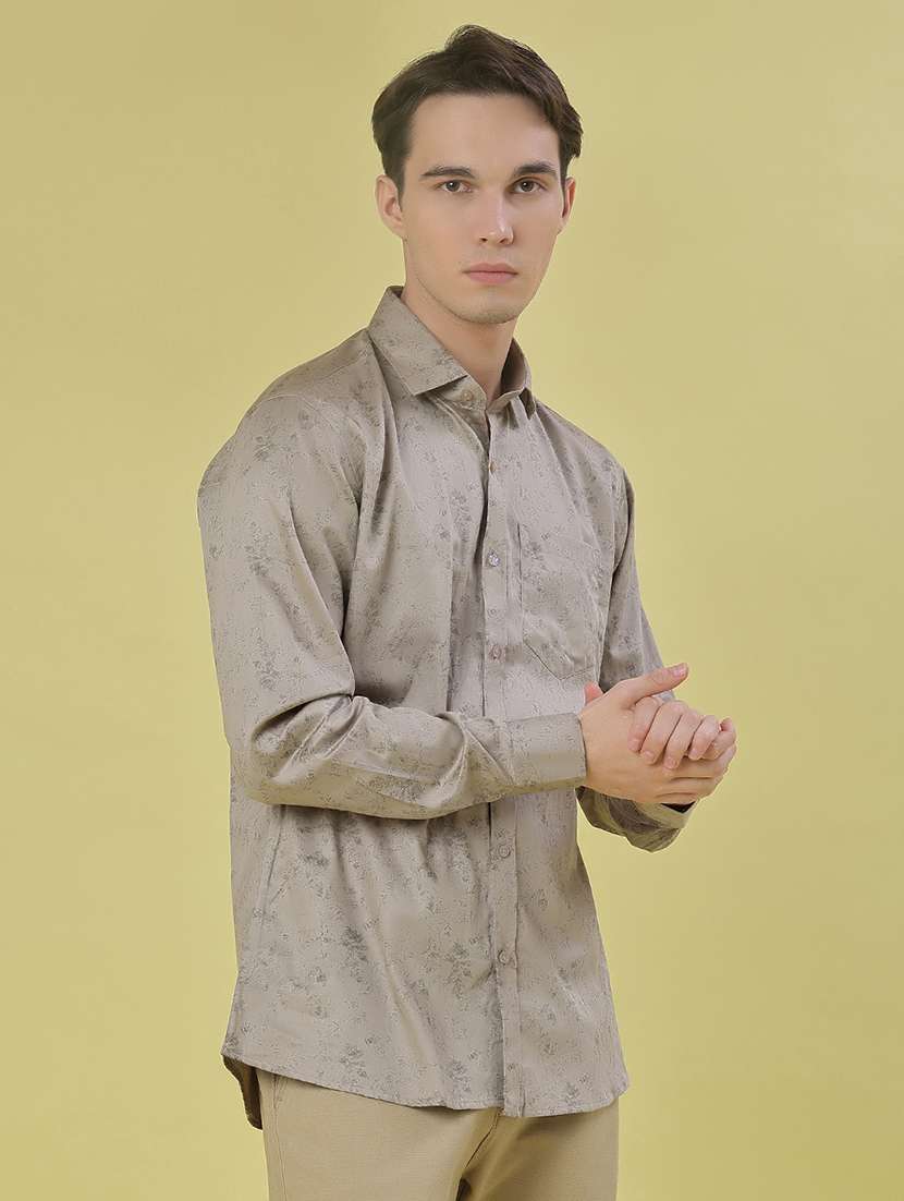 men printed long sleeve regular fit casual shirt - 21967837 -  Standard Image - 2