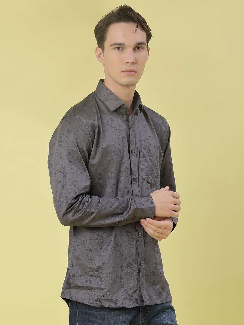 men printed long sleeve regular fit casual shirt - 21967838 -  Standard Image - 2