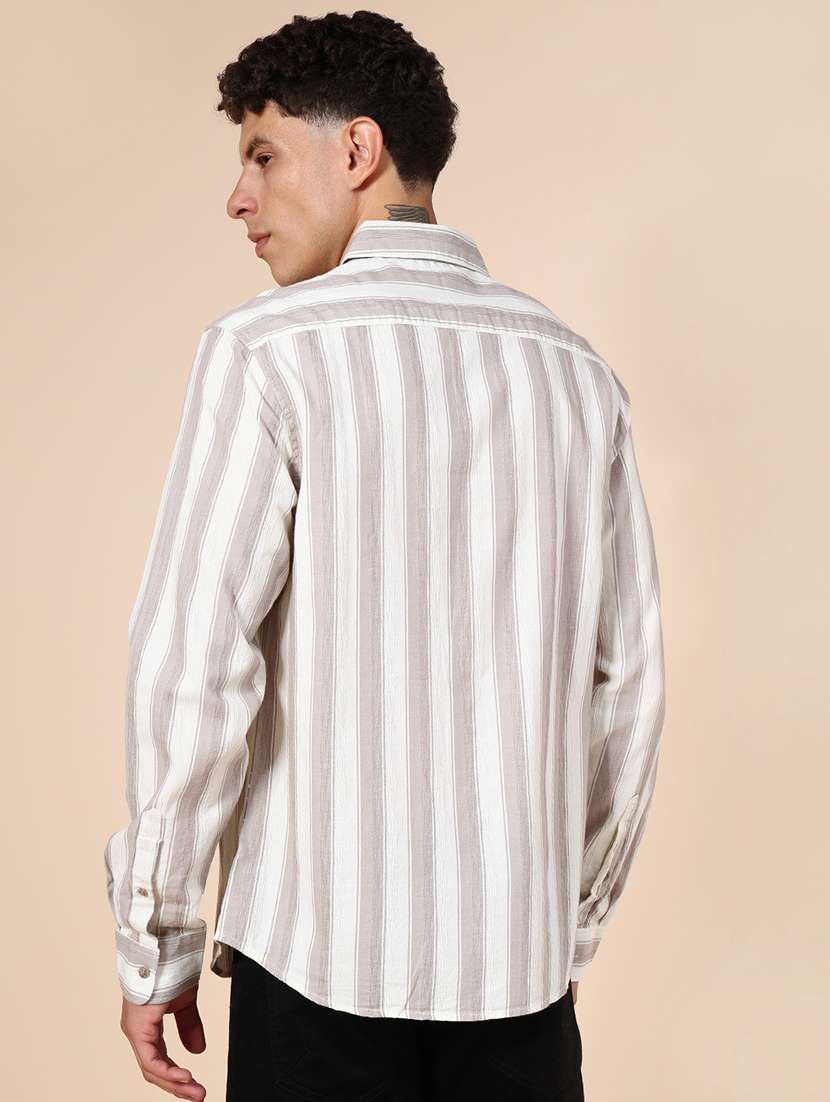 men striped long sleeve regular fit shirt - 21967873 -  Standard Image - 2