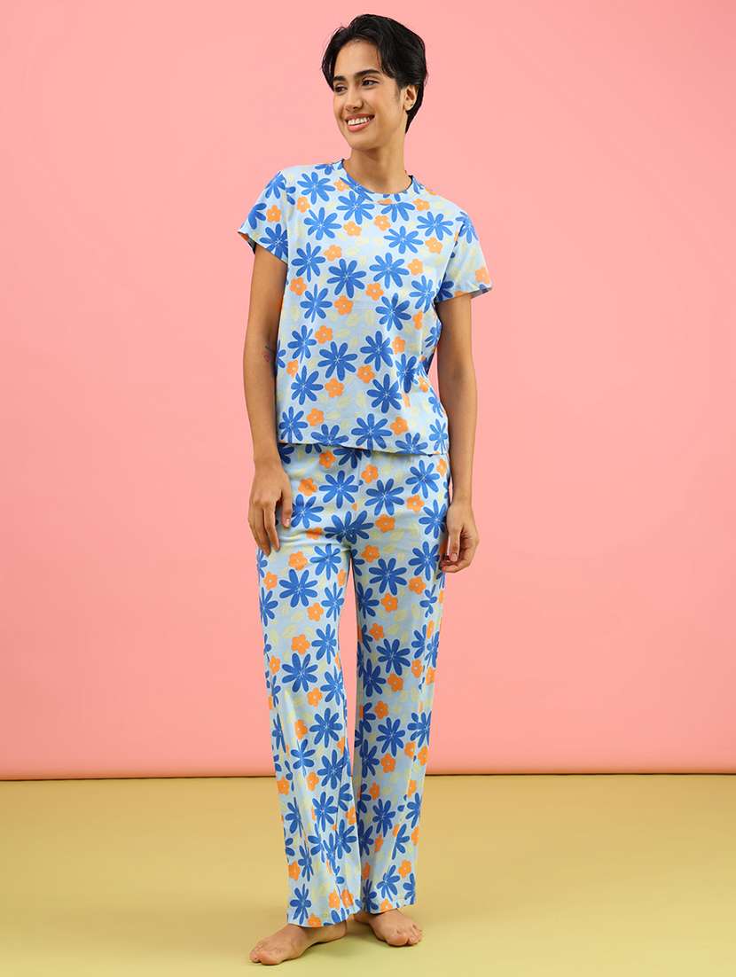 women printed nightwear pyjama set - 21967900 -  Standard Image - 2