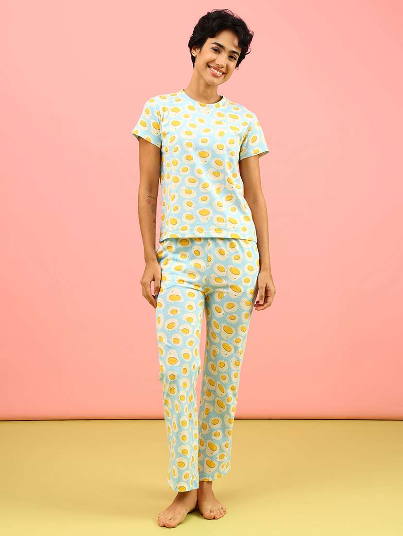 women printed nightwear pyjama set - 21967935 -  Standard Image - 2