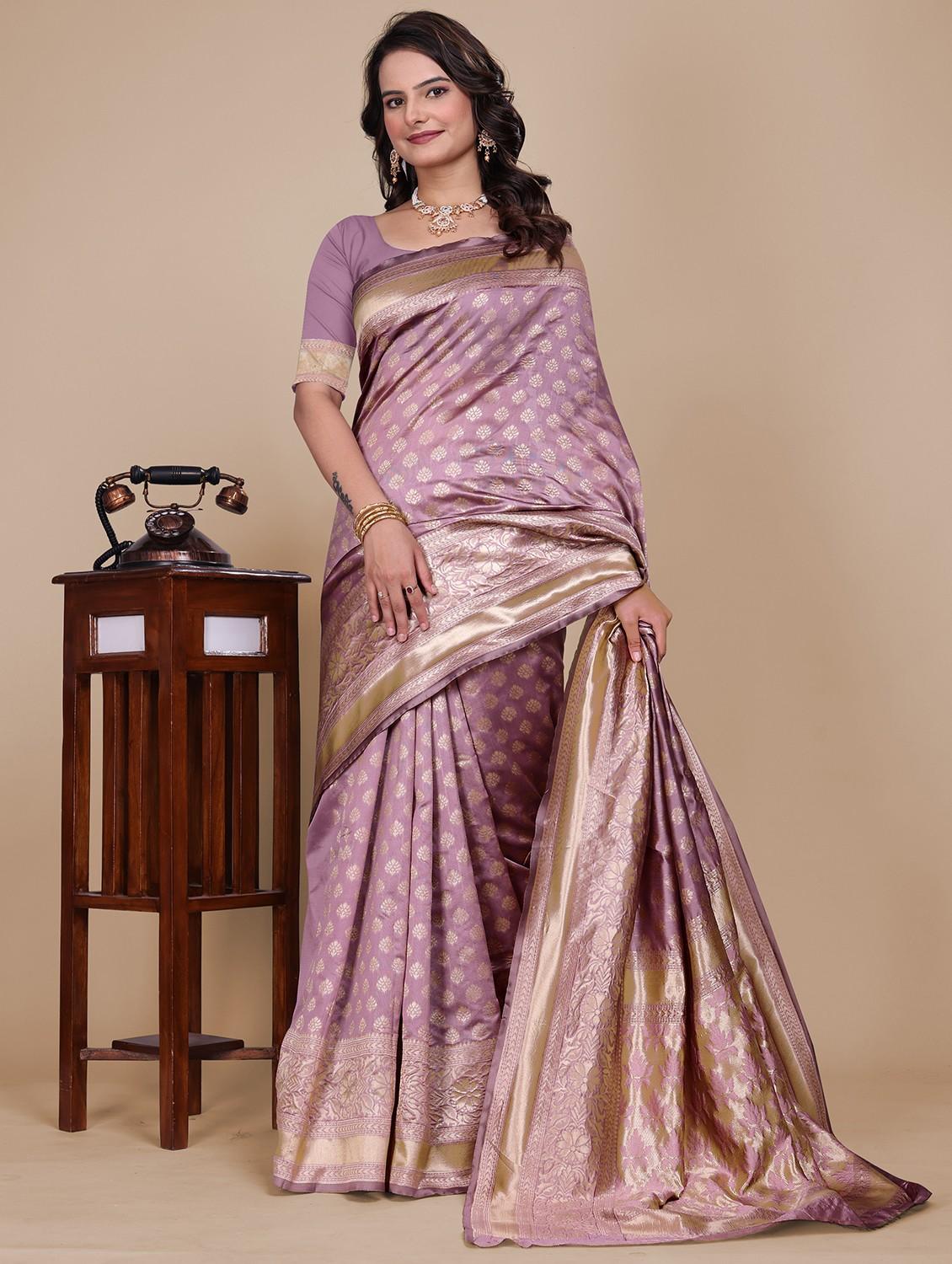women self design banarasi saree with blouse - 21967991 - Zoom Image - 0