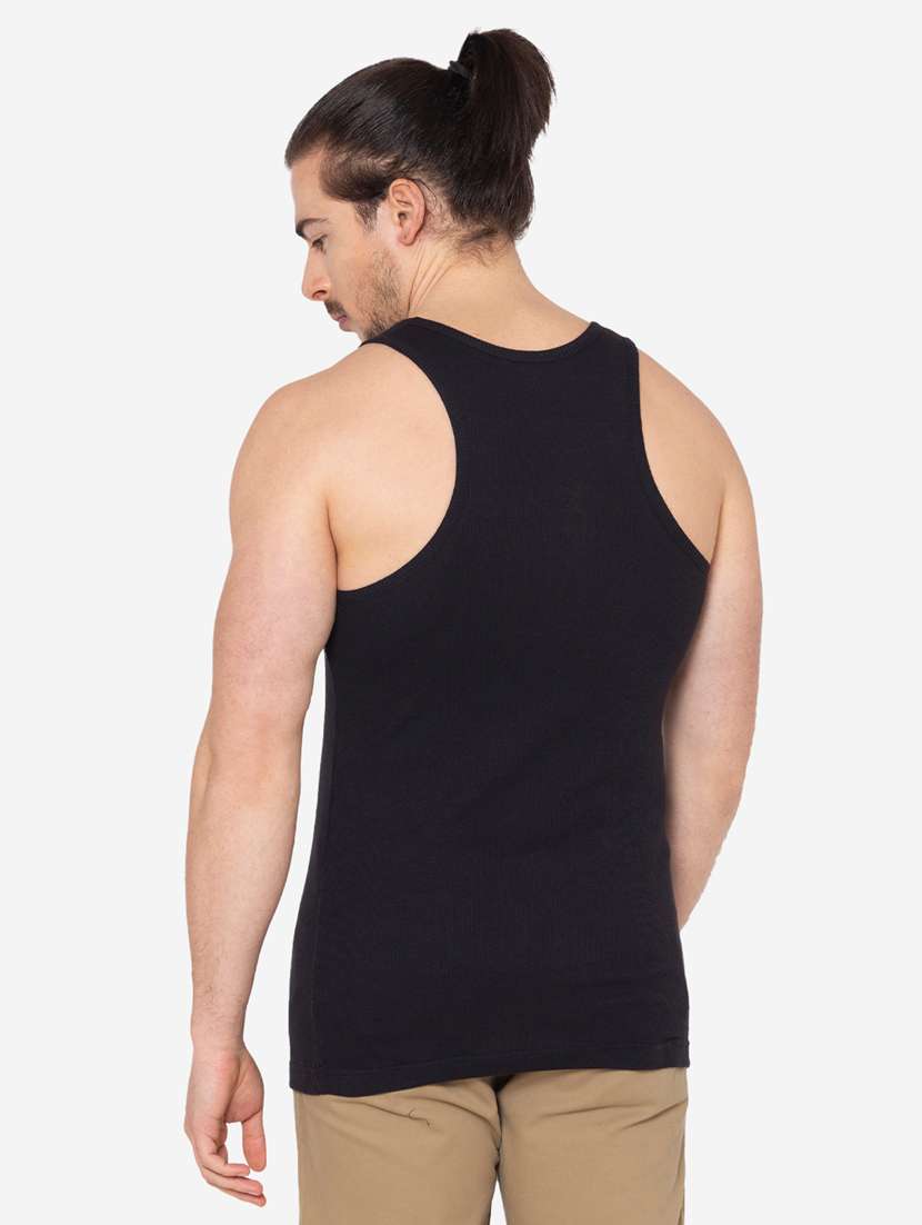 men pack of 2 solid scoop neck vest - 21968025 -  Standard Image - 2