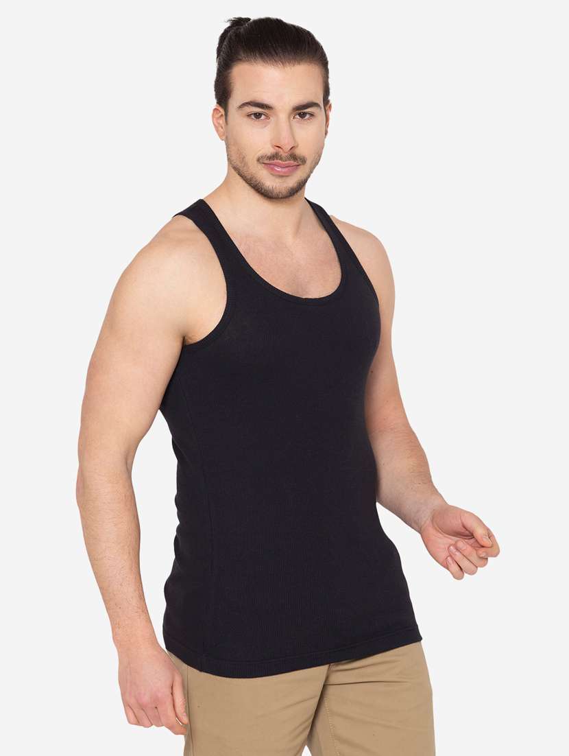 men pack of 2 solid scoop neck vest - 21968031 -  Standard Image - 2