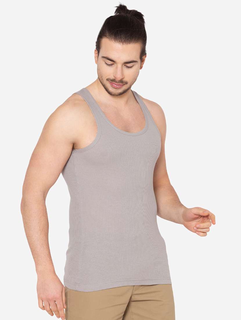 men pack of 2 solid scoop neck vest - 21968032 -  Standard Image - 2